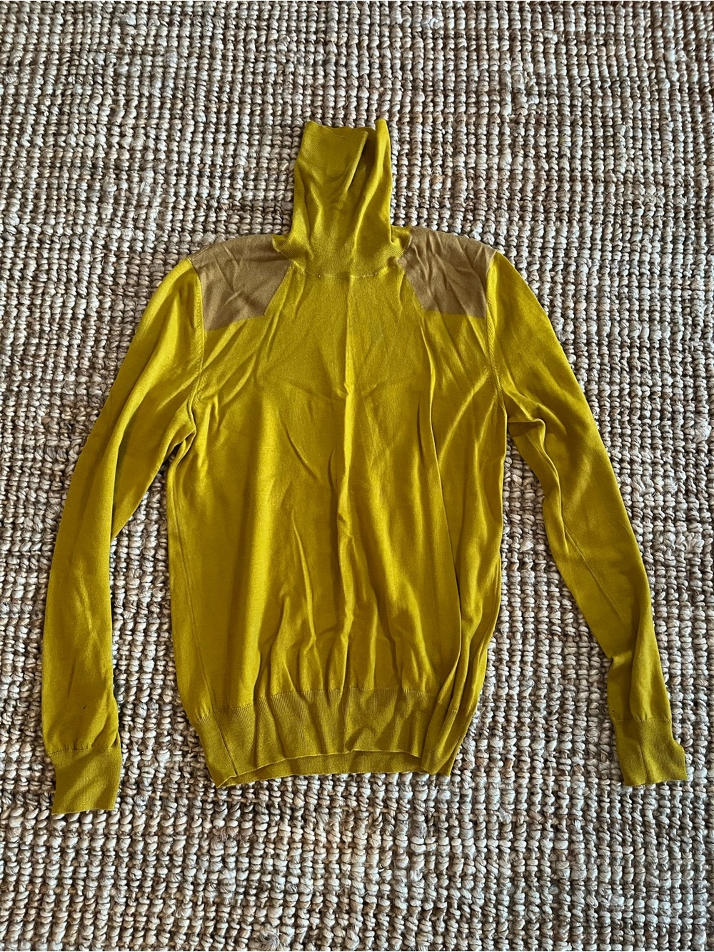 Slim Turtleneck Sweater in Mustard Yellow